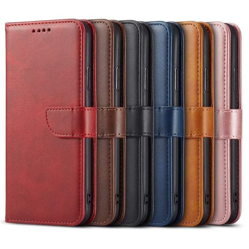 Sarung kulit dompet magnet gesper untuk Samsung Galaxy S24 S23 S22 S21 S20 Ultra S9 S10 Plus Note 20 10 tempat kartu
