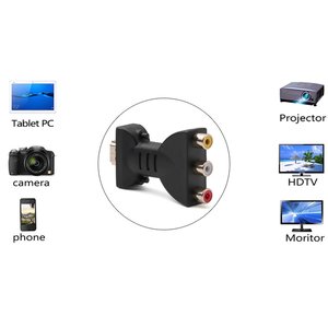 新型高品质镀金高清至<span class=keywords><strong>3</strong></span> RGB <span class=keywords><strong>RCA</strong></span>视频音频适配器影音组件转换器