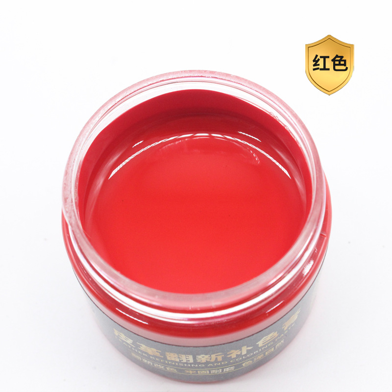 Crème de rénovation pour cuir rouge, 30g - Nettoyage facile et éclat garanti.