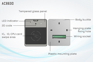 Een AC8630 Qr Code Reader Deur Open Weigand <span class=keywords><strong>RS232</strong></span> RS485 Lock Erkenning Beveiligingssysteem Toegangscontrole - Product Image 5