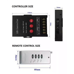 Высококачественный Железный корпус DC5V 12V 24V 30A 4 клавиши сенсорный экран беспроводной пульт дистанционного управления RGB светодиодный контроллер - Product Image 4
