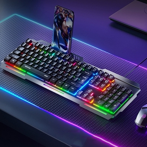 Most Welcomed Inphic K2 104 Keys Wired Gaming <strong>Keyboard</strong> USB Quiet Office Metal Panel Mechanical <strong>Keyboard</strong> With 7 Color Backlit - Product Image 2