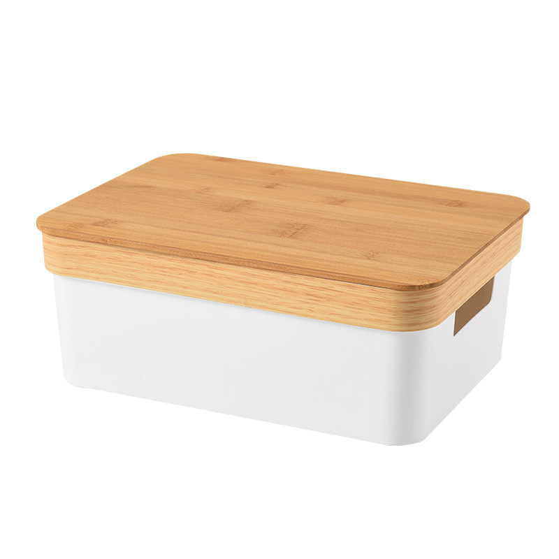 White, non-perforated wooden lid, 36*27*14 (11L)