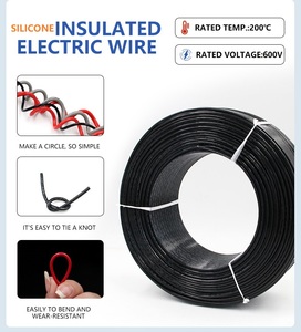 UL3135 6 AWG silikon tel FDFOL Ultra esnek 2 çekirdekli telli kalaylı bakır kablo 200C otomotiv için yüksek sıcaklık pil teli - Product Image 4