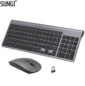 Wireless Combos USB <strong>Mouse</strong> and <strong>Computer</strong> <strong>Keyboard</strong> Set Compact and Silent for Windows Laptop Desktop PC - Product Image 1