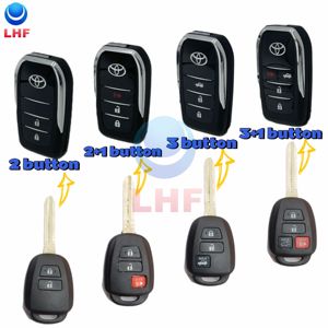เคสกุญแจแบบพับได้สำหรับรถยนต์ Toyota Prius, เคส2/3/4ปุ่มรีโมทรถยนต์สำหรับ Toyota Prius RAV4 Camry Corolla - Product Image 2