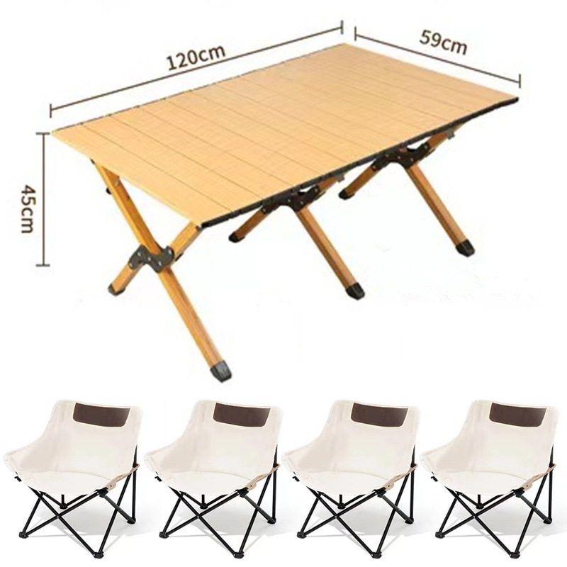 Acero al carbono premium - Veta de madera de haya - Tamaño grande - Mesa para rollitos de huevo.