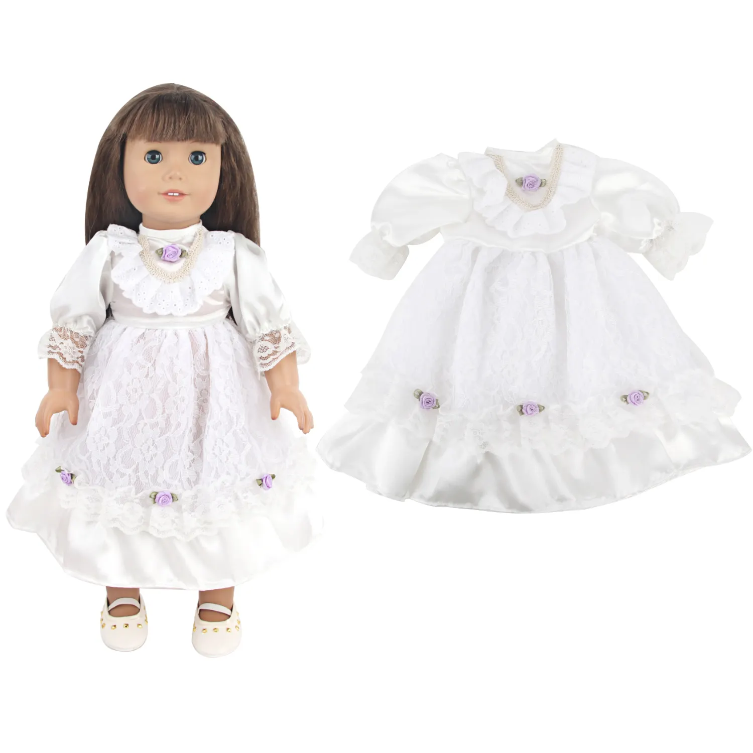 Atacado boa qualidade 46 cm 18 polegadas girl doll baby reborn doll dress roupas para bonecas menina