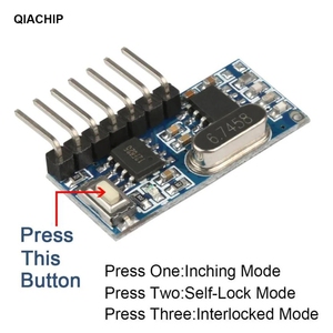 RF 433 mhz Transmitter Remote Control and <strong>Receiver</strong> Circuit Module Kit Fixed Ev1527 Decoding Learning Code 4CH with Antenna