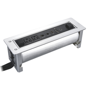 Hidden Office Desk Motorized Vault Table Top Switch Outlet / <strong>Multi</strong>- <strong>Functional</strong> Rotating Desk Power <strong>Socket</strong> <strong>With</strong> <strong>USB</strong> Charger