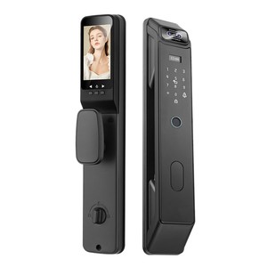 Tuya Smart Aluminum Door <strong>Lock</strong> with 3D Facial Recognition Fingerprint &amp; Password WiFi Camera Automatic Intelligent <strong>Key</strong> Card <strong>Entry</strong>