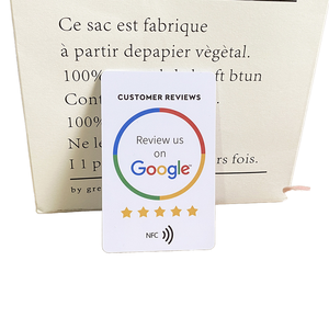 NFC Programmable LOGO URL QR <strong>Code</strong> Company Website Printable RFID Ntag215 Ntag213 NFC Business Card Review Us on google Cards - Product Image 3