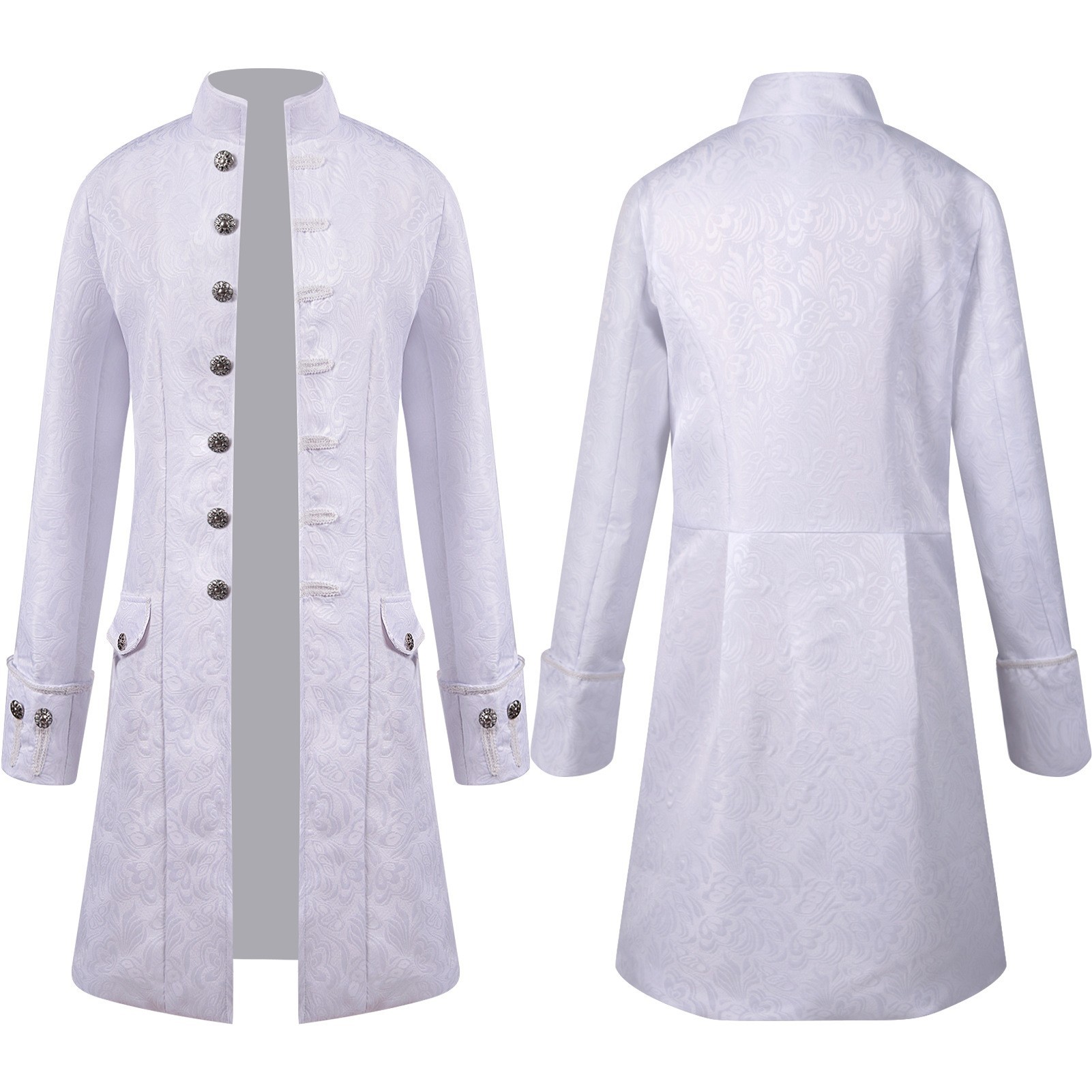 Jacquard medieval menswear pure white