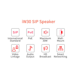 Hot Sell Built-in Hi-Fi Speaker ,Built-in <strong>Audio</strong> <strong>Output</strong> Interface, 2 SIP Acc Fanvil IW30 Broadcast SIP Speaker - Product Image 4