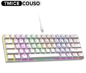 61-Keys有線メカニカルゲーム用キーボードバックライト付きLEDコンピュータPC標準キーボード - Product Image 2