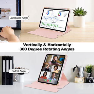 适用于iPad Air 13 2025/2024 M3/M2透明360度旋转亚克力平板键盘皮套，带笔槽 - Product Image 2