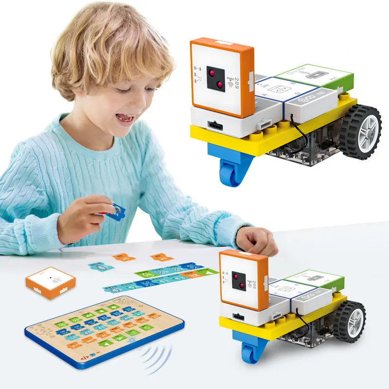 Samtoy educativo STEM ciencia ingeniería juguetes niños lógica pensamiento entrenamiento tableta programación coche bloque electrónico