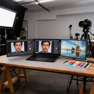 15.6 inch xách tay Tri Màn hình Màn hình cho máy tính xách tay FHD Màn hình máy tính 16:9 hads Matte màn hình với vỏ hợp kim nhôm - Product Image 1