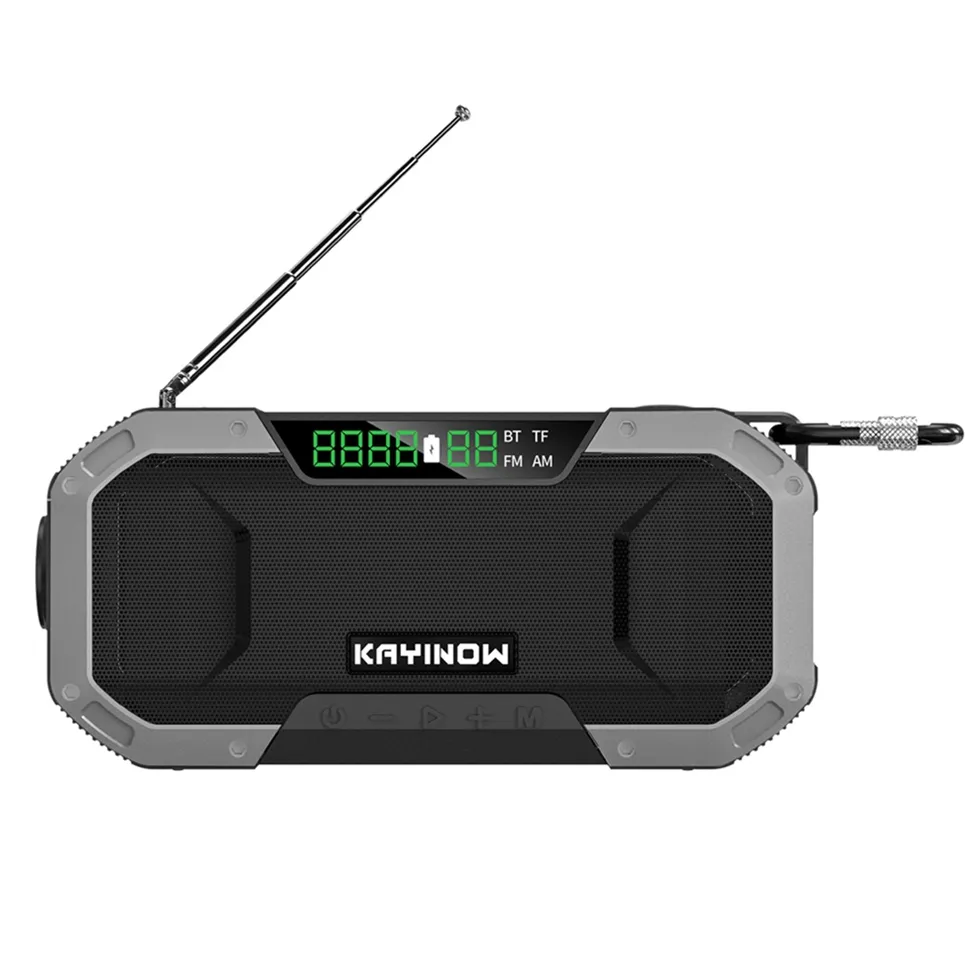 Station de recherche automatique am radio fm haut-parleurs solaires Usb manivelle Rf noaa NOAA radio domestique avec sans fil avec boussole