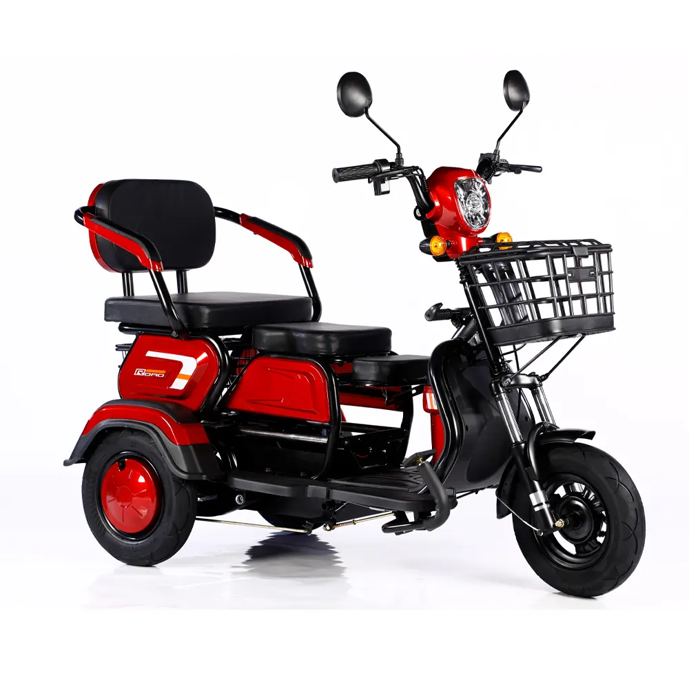 2023, Лидер продаж, 600 Вт, 48 В, 3-колесный Электрический велосипед для взрослых, трехколесный грузовой велосипед с корзиной