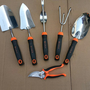 Cheap Orange Color Stainless Steel Garden Digging Raking Pruning <strong>Tool</strong> Set with Big <strong>Tool</strong> <strong>Bag</strong> - Product Image 3