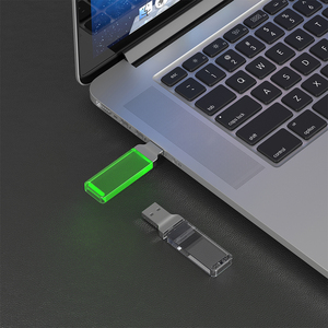 Unidad flash usb con luz LED, 4gb, 8gb, 16gb, 32gb, pendrive, cargador de llavero usb 2,0 - Product Image 1