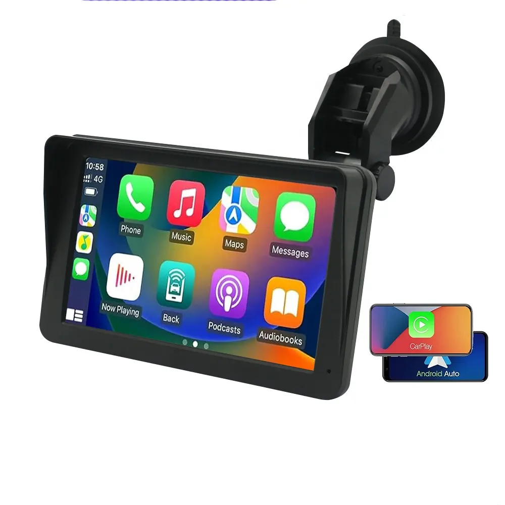مشغل سيارة لاسلكي محمول 7 بوصة أندرويد راديو أوتوماتيكي للسيارة بشاشة لمس وجهاز تحديد المواقع GPS جهاز ملاحة للسيارة بلوتوث FM PND شاشة سيارة ذكية