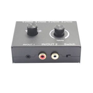 Dual Way 3.5mm Stereo Audio Switcher <strong>Splitter</strong> Bi-directional Stereo Audio <strong>Switch</strong> <strong>Splitter</strong> Box <strong>4</strong> in 2 Out or 2 in <strong>4</strong> Out