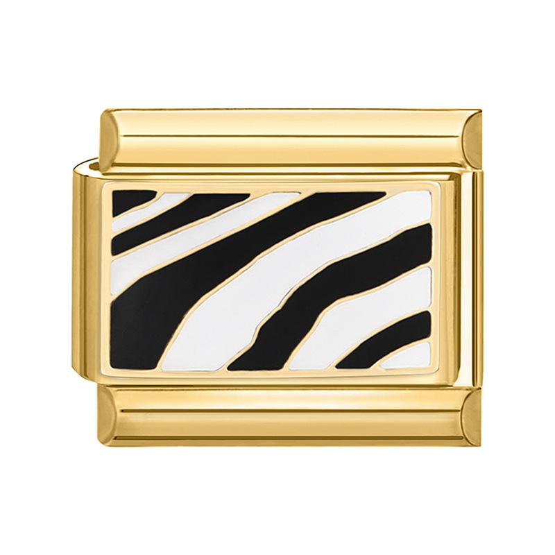 Motif zèbre fond doré