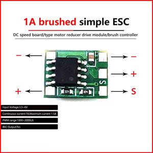 1A/3A regolatore di velocità del motore spazzolato Micro motore modulo di azionamento Mini DIY a due vie avanti e indietro spazzolato controllo della velocità ESC - Product Image 1