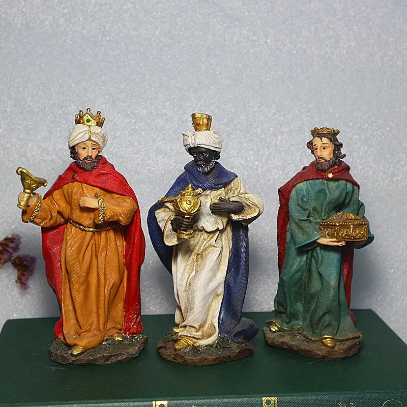 Christus Geburt Jesu Statue Set von 8 Stück Harz Heilige Familie Figuren Krippe Mit Drei Königen Für Heim textilien