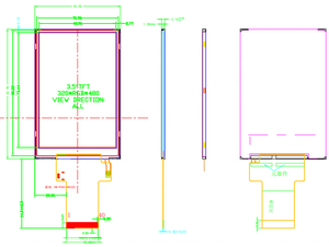 760 lendini ad alta luminosità 3.5 pollici Tft <span class=keywords><strong>Lcd</strong></span> Touch Screen 320x480 opzionale Touch <span class=keywords><strong>Display</strong></span> per il controllo industriale HMI automazione