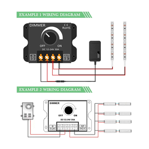 DC5V/12V/24V 2 Channelx30A PWM контроллер затемнения для светодиода двойной цветовой температуры c регулировка цвета и яркости Диммер - Product Image 5