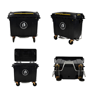 OEM 660/1100升HDPE移动垃圾桶户外垃圾桶大型塑料垃圾桶公共垃圾桶 - Product Image 1