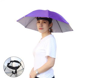 69厘米多功能头伞帽，钓鱼伞帽折叠太阳雨帽，免费农活遮阳帽