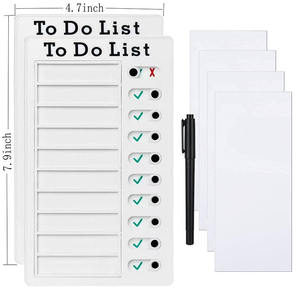 Bview Art Portable Memo To Do List Daily Routine Chore Chart Schedule Board Checklis per una gestione e una pianificazione efficienti delle attività - Product Image 1