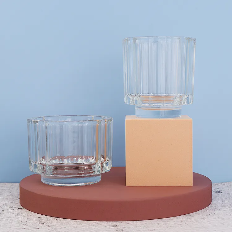 150ml 190ml Clear Luxury Custom Vintage Leere Lagerung Mason Cream Glass Candle Gläser