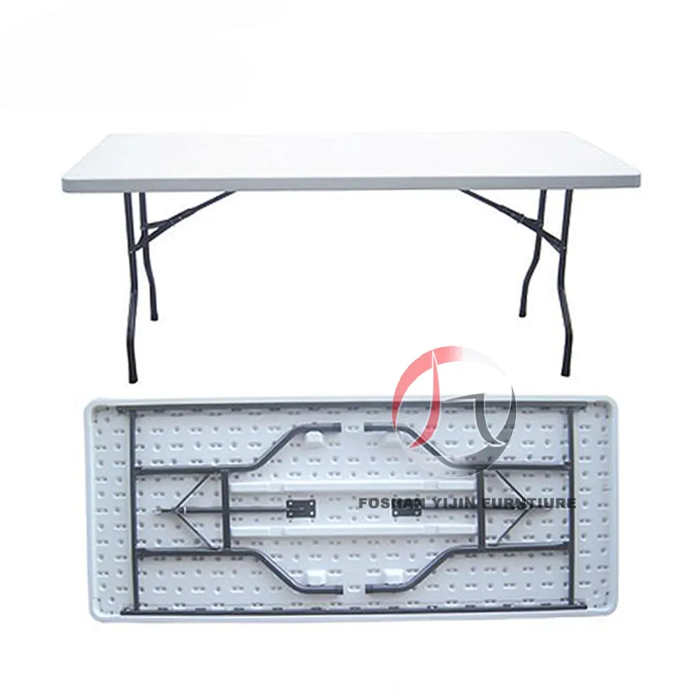 wholesales folding portable plastic resin banquet party outdoor dining table with cheap price