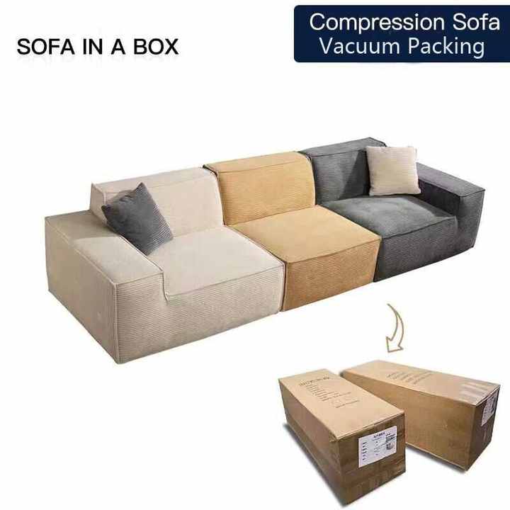 Factory Supply Vacuum Packing Sofa Set Detachable Compressive Sofa Set Living Room Compressed Bed Modern Compression Sofa