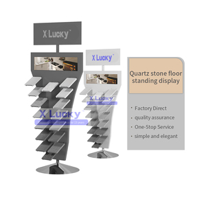 Factory Exhibition Quartz Stone <strong>Moon</strong> Shape Wall Tiles <strong>Display</strong> Stand Granite Quartz <strong>Display</strong> Rack Panel Stand Tile <strong>Display</strong> - Product Image 1