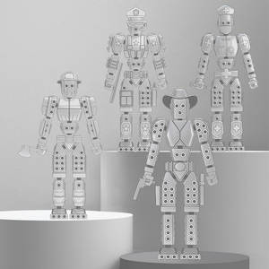 Tùy Chỉnh Giáo Dục Kích Thước 3D In Hành Động Sáng Tạo Hình Di Chuyển Doanh Nhựa Bền Xây Dựng Khối Lắp Ráp Robot Đồ Chơi - Product Image 3