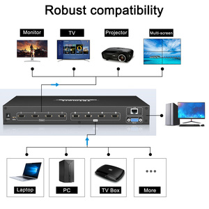 TESmart矩阵切换器分辨率3840x2160 @ 30Hz 4x4 HDMI无缝矩阵，带视频墙，用于安全系统矩阵开关 - Product Image 5