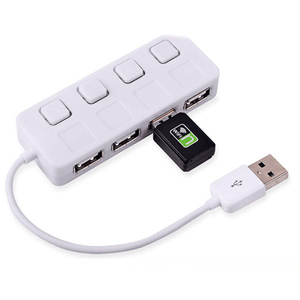 Fabbrica direttamente Mini Sabrent Hub Usb 2.0 a 4 porte con interruttori di alimentazione individuali e Splitter USB 2.0 HUB LED