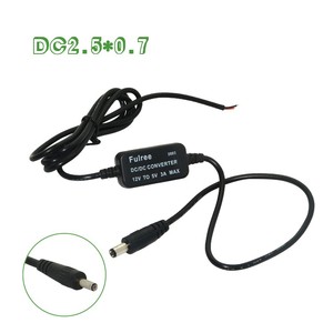 12v至5V 3A DC降压降压转换器，带DC插孔5.5*2.1/2.5毫米3.5 * 1.35毫米2.5 * 0.7毫米车载充电器电源适配器连接器 - Product Image 1