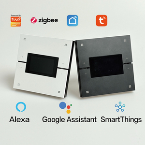 Nuevo diseño M9 Pro Aluminio Tuya 4 Gang Función de atenuación Zigbee Interruptor inteligente Sensor de movimiento PIR con pantalla Calendario de tiempo Clima - Product Image 4
