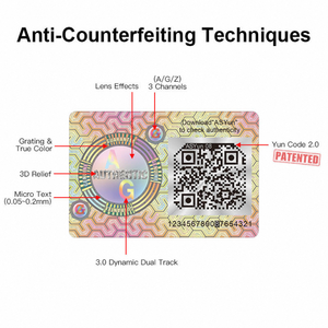 Tùy chỉnh chống hàng giả in thạch bản màu tinh thể hiệu ứng QR mã Hologram sticker với tính xác thực hệ thống - Product Image 5