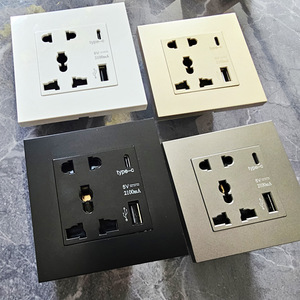 <strong>13A</strong> British <strong>USB</strong> charging <strong>socket</strong> British standard multi-function five-hole <strong>socket</strong> dual 250V Switched 5 pin <strong>socket</strong> <strong>with</strong> 2 <strong>usb</strong> port - Product Image 4