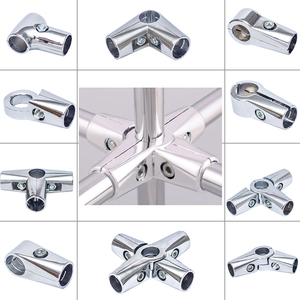 <strong>Square</strong> Tube Round 2-<strong>way</strong> Connector for Clothes Drying Rack Tube Connector - Product Image 4