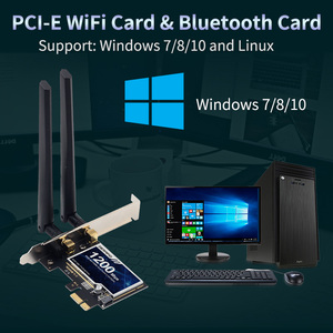 1200MbpsデュアルバンドワイヤレスWiFiカードアダプターデスクトップ802.11ac for BT 4.0 PCI-EWiFiアダプター2.4Ghz/5Ghz For Win 7 8 10 - Product Image 2