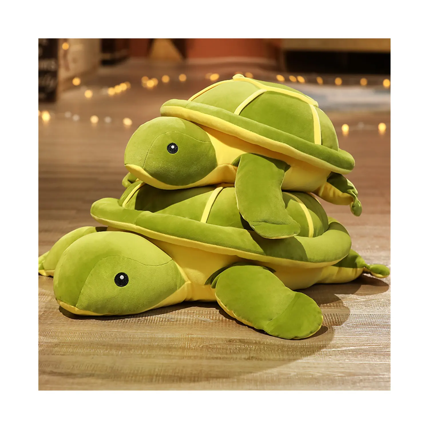 Personnaliser Oreiller en peluche doux de grande taille tortue de mer verte en forme d'animal